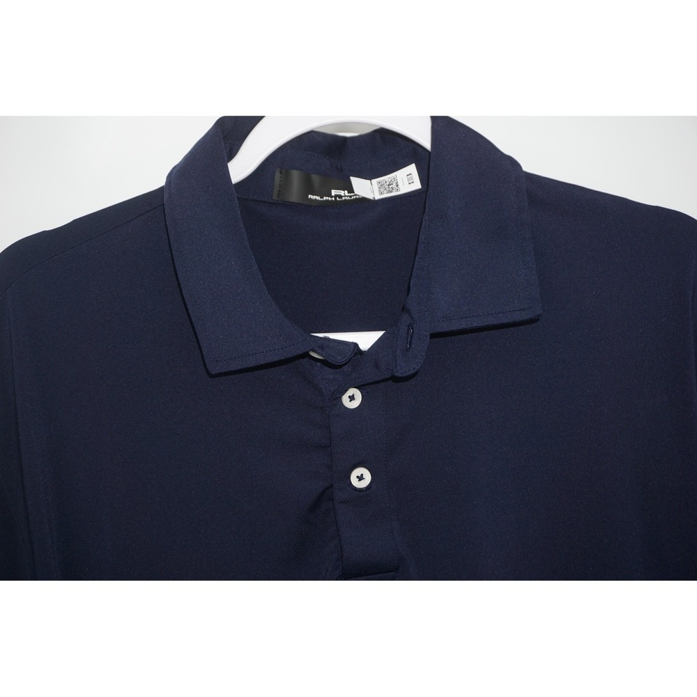 RLX Ralph Lauren Polo Shirt Blue Performance Jersey Moisture Wicking Men's L